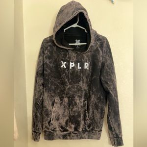 Sam and Colby grey XPLR hoodie